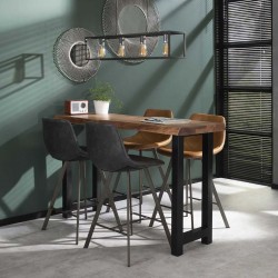 Table haute en acacia naturel 150x50