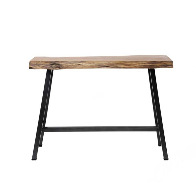 Table de bar forme naturelle en acacia 125x46