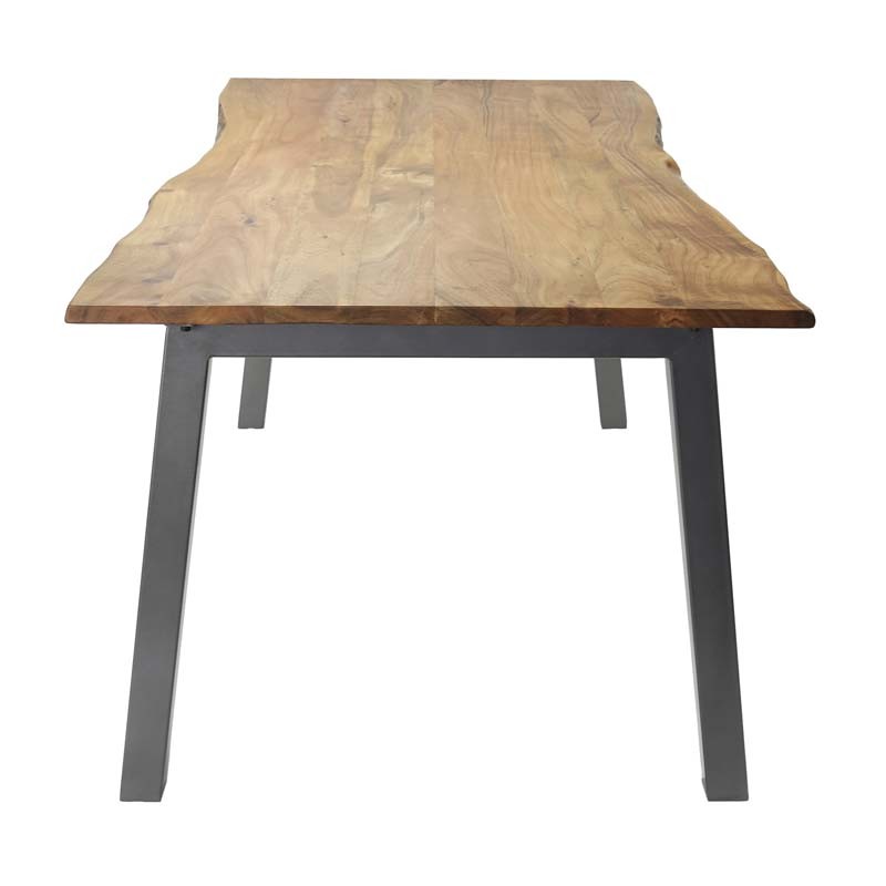 Table à manger en acacia et métal Table à manger en acacia et métal