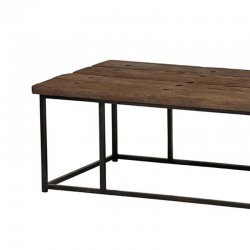 Table basse rectangle bois et métal 150 Pura