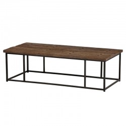 Table basse rectangle bois et métal 150 Pura