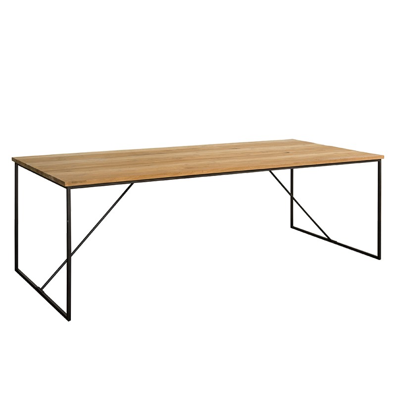 Table à manger en teck et métal Felindra Table à manger en teck et métal Felindra