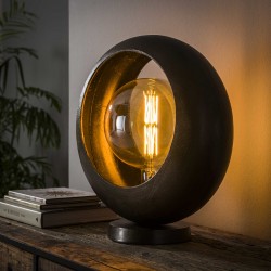 Lampe de table design sphère en alu