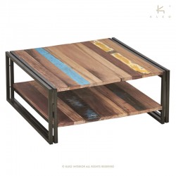Table basse en bois et métal 80x80 Industry