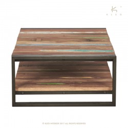 Table basse en bois et métal 120x70 Industry