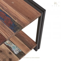 Table d'appoint en bois et métal 50x40 Industry