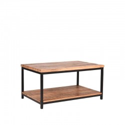 Table basse industrielle bois et métal Vintage rectangulaire