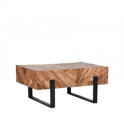 Table basse industrielle bois et métal Flot