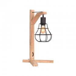 Lampe de table industrielle bois et métal Drop