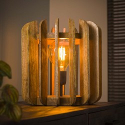 Lampe de table Scandinave en bois Stripes
