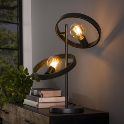 Lampe de table industrielle métal Hover 2 ampoules