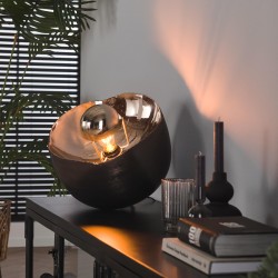 Lampe de table industrielle métal Miroir 36cm