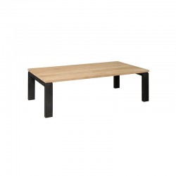 Table basse industrielle bois et métal Lindo 130x70