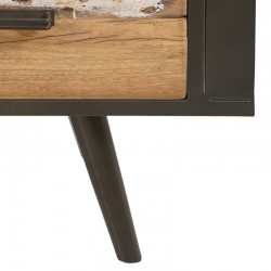 Meuble TV avec tiroirs bois et métal 120 Nordik