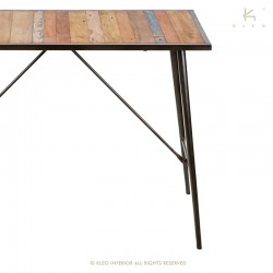 Table bar bois et métal 150x80 Nordik
