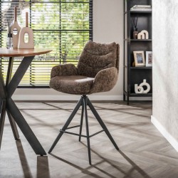Chaise Haute Scandinave Tissu