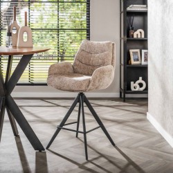 Chaise Haute Scandinave Tissu
