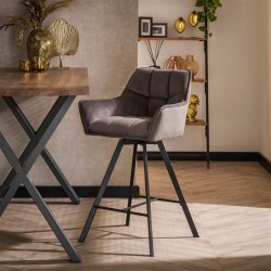 Tabouret de Bar Tissus  Anthracite