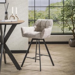 Tabouret de Bar Tissu Beige