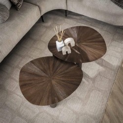Tables d'Appoint Bois teck Vue Dessus
