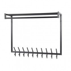 Porte Manteau Mural Noir Fond Blanc