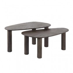 Table Basse Bois Marron Fond Blanc