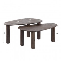 Table Basse Bois Marron Dimensions