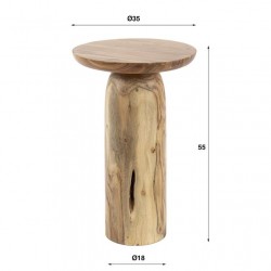 Table d'Appoint Acacia XL Dimensions