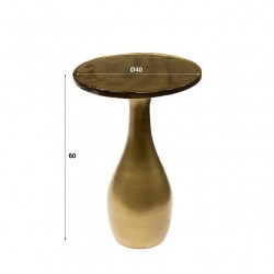 Table d'Appoint M Verre et Métal Dimensions