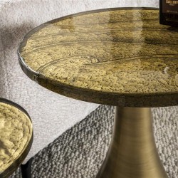 Table d'Appoint M Verre et Métal Details