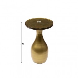 Table d'appoint S Verre et Métal Dimensions