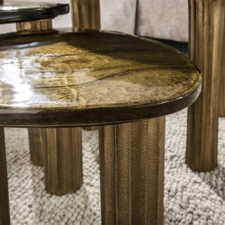 Table basse M Verre Dorée Details