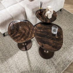Table d'Appoint Verre Vue Dessus