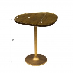 Table d'Appoint Verre Dorée Dimensions