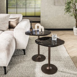 Table d'Appoint En Verre Ensemble