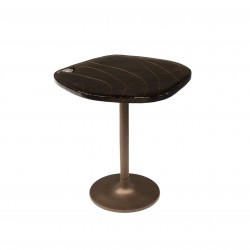 Table d'Appoint En Verre Fond Blanc