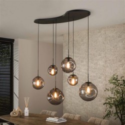 Suspension Verre 6 Lampes