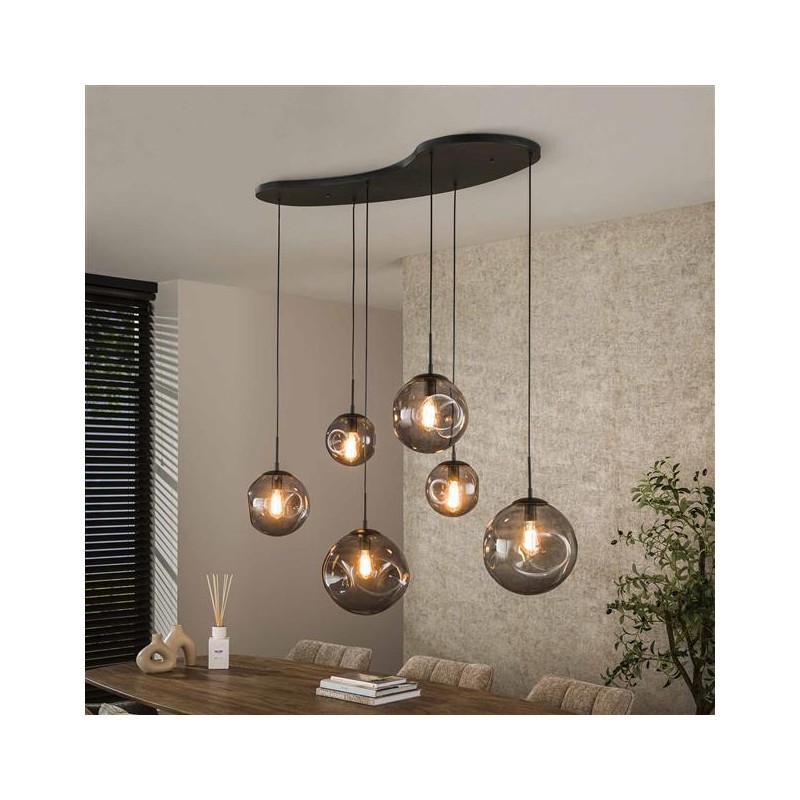 Suspension Verre 6 Lampes Suspension Verre 6 Lampes