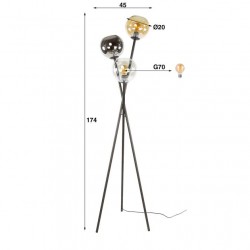 Lampadaire Verre 3 Lampes Dimensions