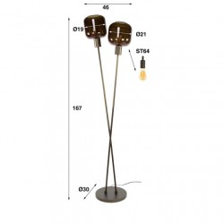 Lampadaire Verre Métal Dimensions