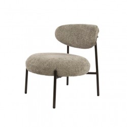 Fauteuil de Salon Round Beige Fond Blanc