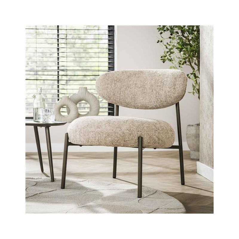 Fauteuil de Salon Round Beige Fauteuil de Salon Round Beige