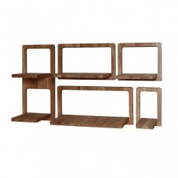 Étagère murale Bois Acacia Fond Blanc