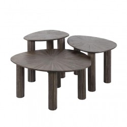 Table basse Bois Triangle Fond Blanc