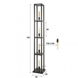 Lampadaire 4 Lampes En Métal Dimensions