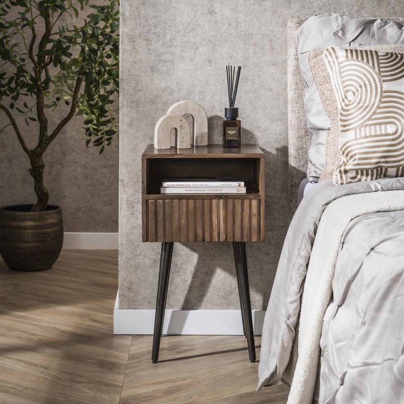 Table de Chevet Tiroir en Bois