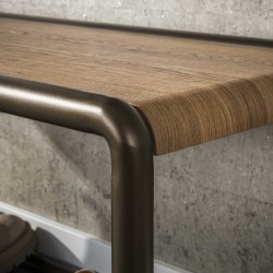 Banc à Chaussures Bois et Acier Details