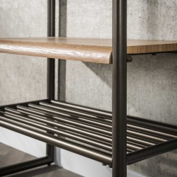 Meuble Porte-Manteau Bois et Acier Details