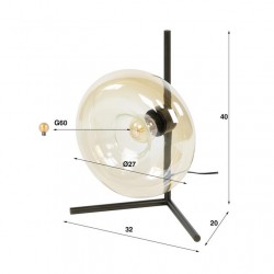 Lampe de Table Verre Dimensions