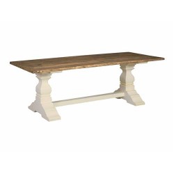 Table à Manger en Pin 240 cm Fond Blanc